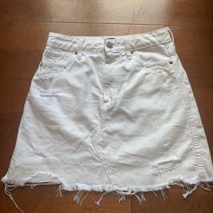 Abercrombie white denim skirt